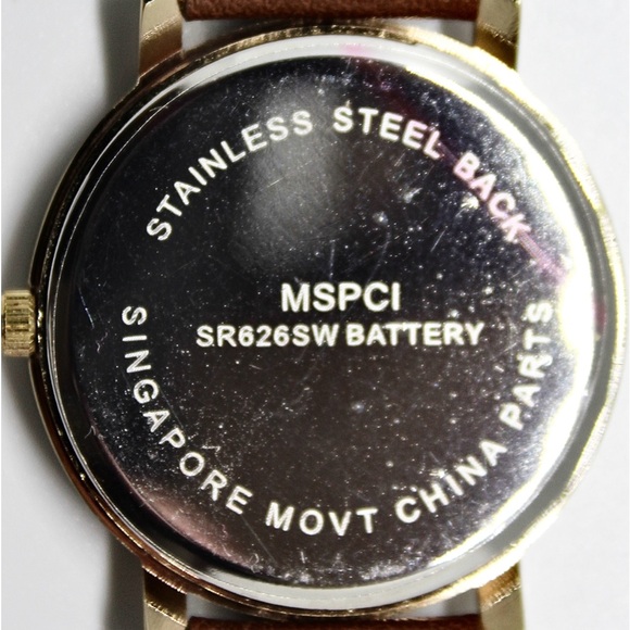 NEW Women’s Analog 36mm Gold Watch with Brown Band - Picture 6 of 10